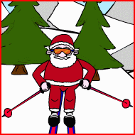 De kerstman gaat skien - klik voor preview