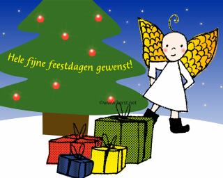 download grote Kerstmis Engeltjes kado desktop achtergrond