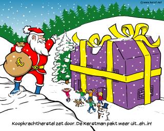 download kerstman pakt in uit desktop kerst achtergrond (520 KB) - 1024 x 768 pixels