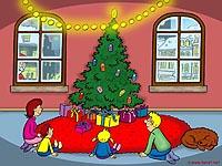download grote Kerstmis kerstboom desktop achtergrond (162 Kb)