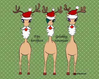 download grote Kerstmis rendier desktop achtergrond (408 KB) - 1024 x 768 pixels
